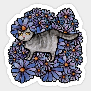 Grey Kitty Gardens Sticker